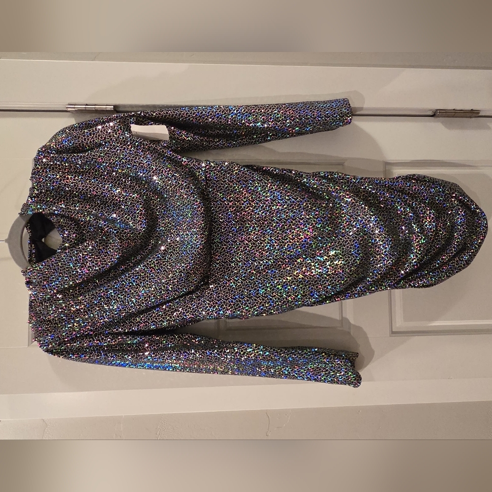 Alexia Admor Multicolor Sequin Long Sleeve Dress
